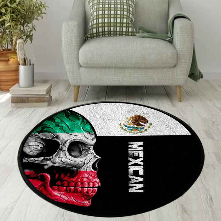 Skull Mexican Circle Rug DQB13052106