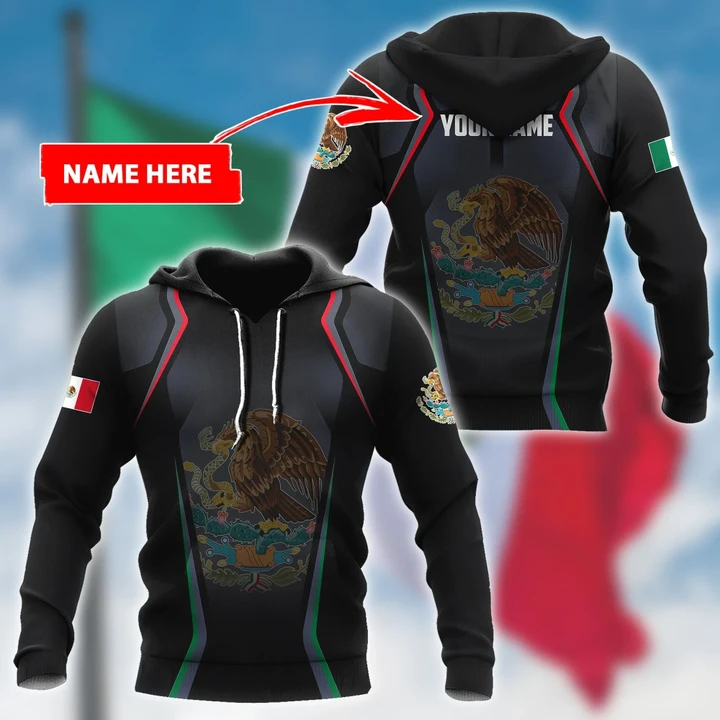 Persionalized Mexico 3D All Over Printed Hoodie