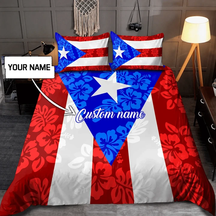Customize Name Puerto Rico Bedding Set DD24042107