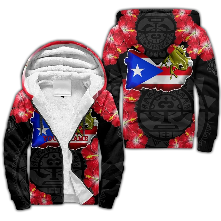 Customize Name Puerto Rico 3D All Over Printed For Men And Women Fleece Zip-up Hoodie SN17042101.S2