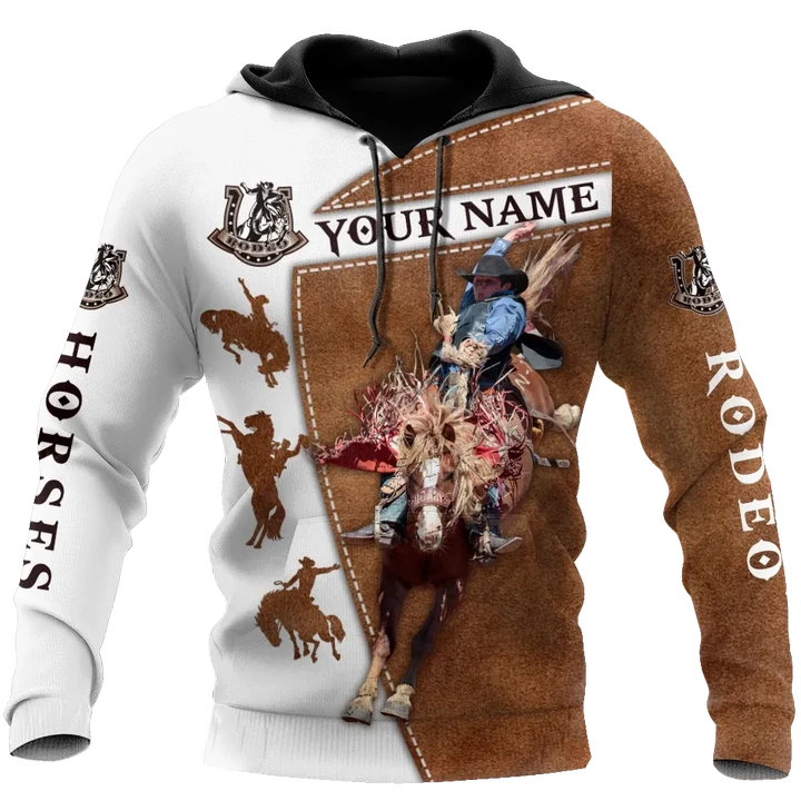 Personalized Name Rodeo 3D All Over Printed Unisex Shirts Bucking Horse Ver 2