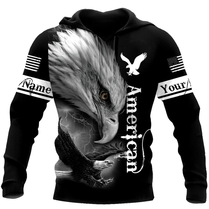 Personalized Name Eagle American 3D All Over Printed Hoodie NTN12052107