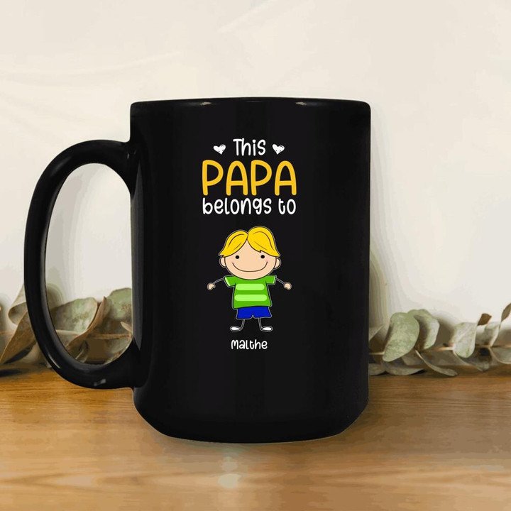 This Papa's Belongs To Personalized Mug Father's Day Gift