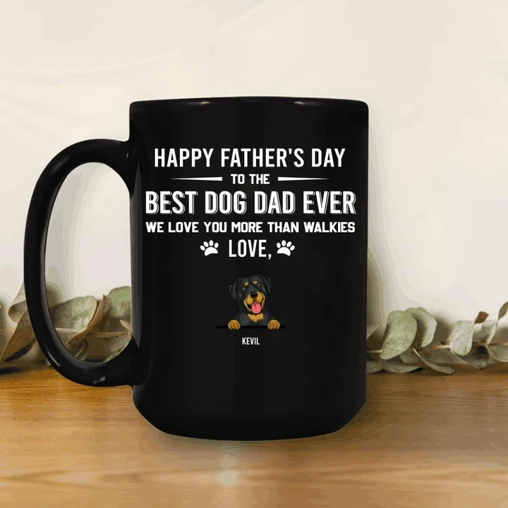 To The Best Dog Dad Ever Personalized Mug Fathers Day Gift