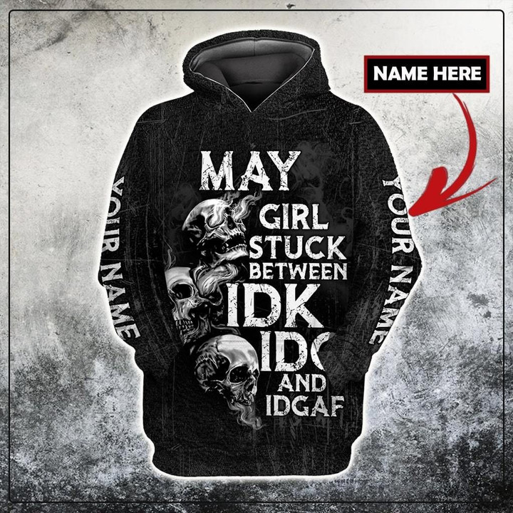 Customize Name Skull Hoodie For Men And Women TNA26042101