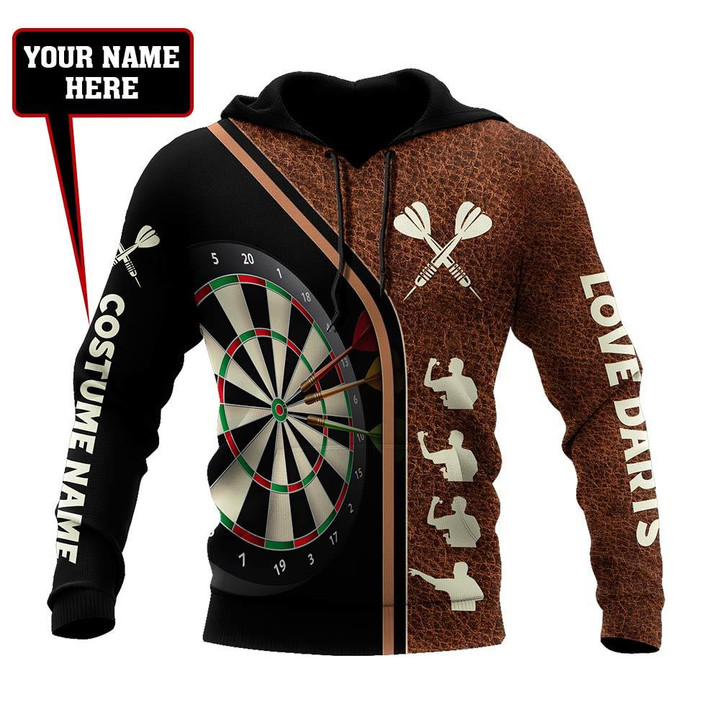 Darts No 2 Personalized Name Premium 3D All Over Unisex Hoodie ML