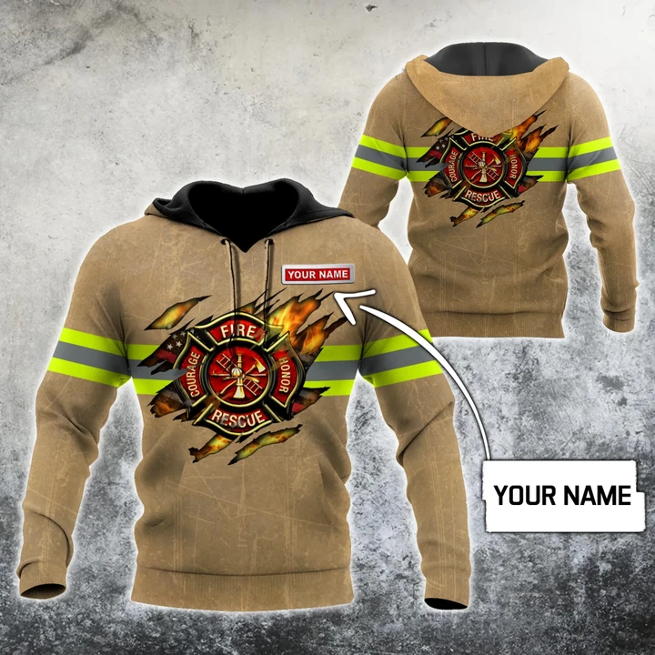 Customize Name Firefighter Hoodie For Men And Women MH22032102