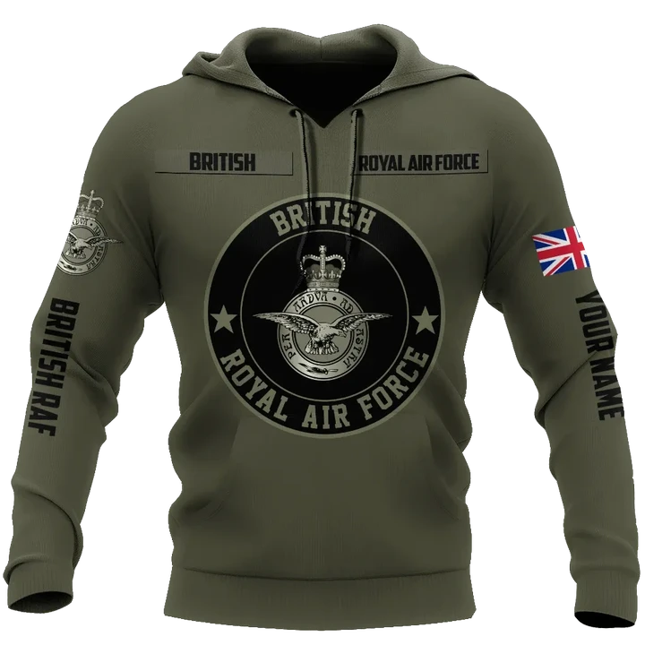 Custom Name XT British Royal Air Force 3D Printed Shirts DA16042104