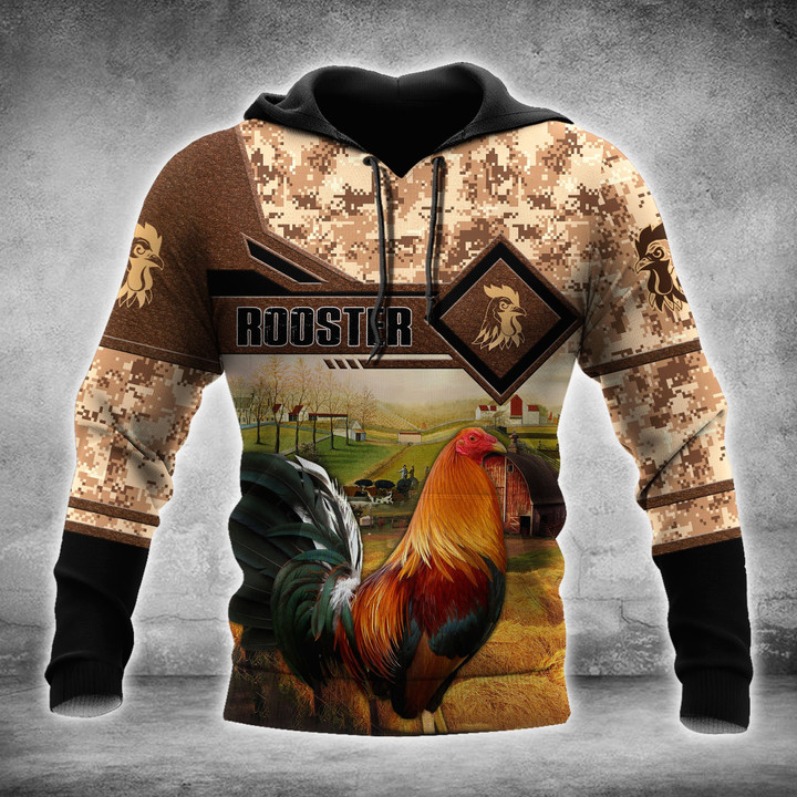Rooster 3D Printed Unisex Shirts Pi15042105