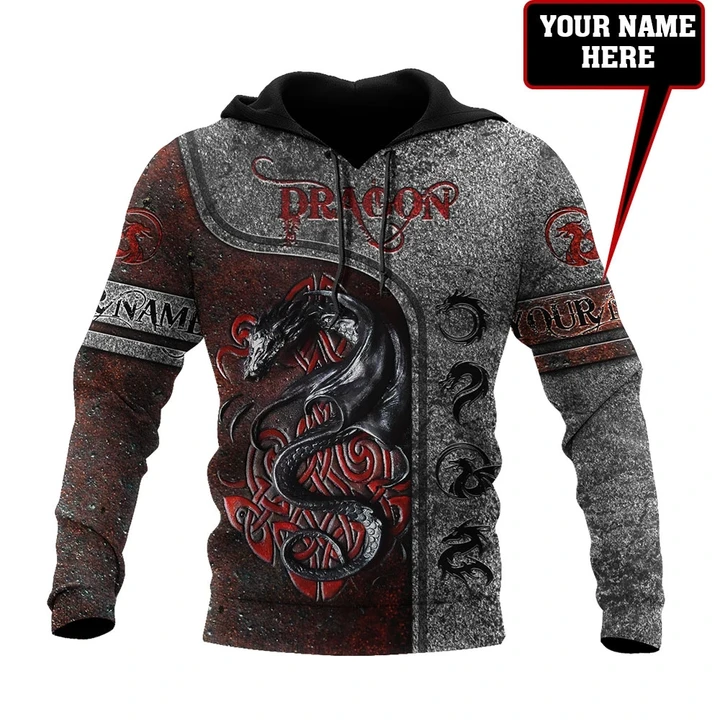 Dragon unisex hoodie custom name
