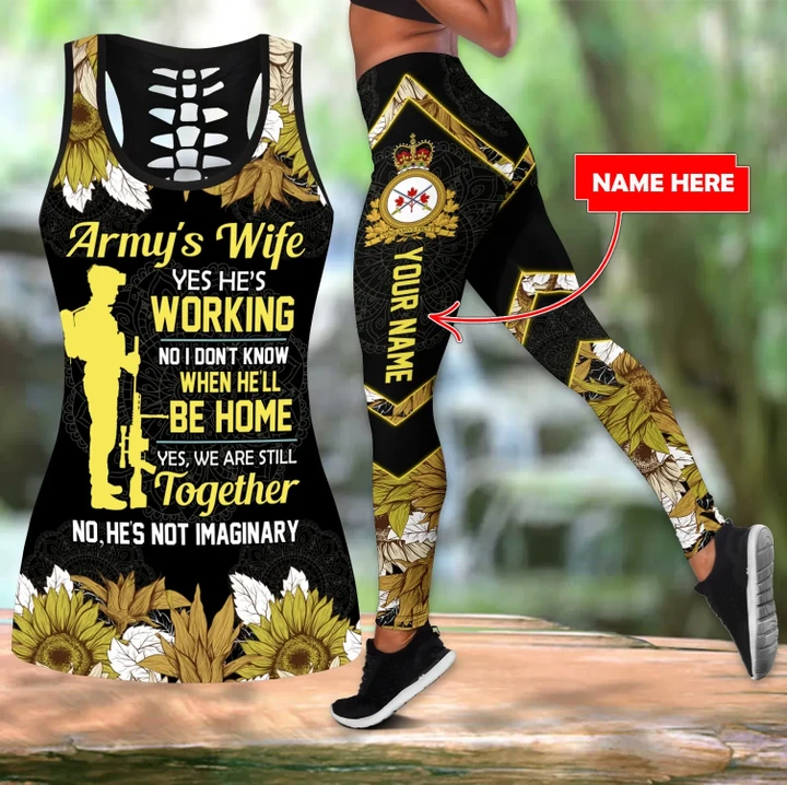 Personalized Name XT Army Wife Combo Legging Tanktop TNA14042101