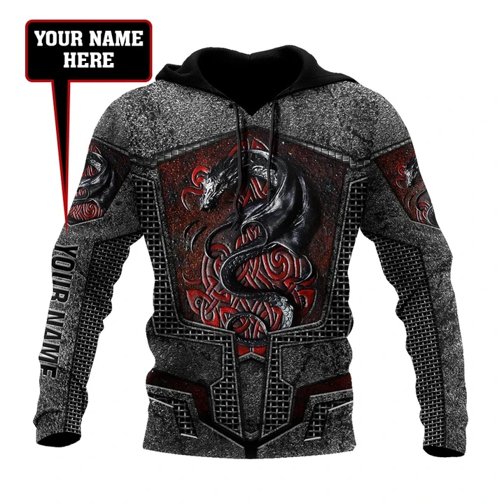 Dragon warrior unisex hoodie custom name
