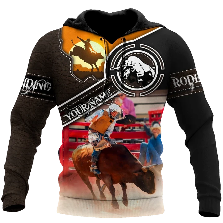 Personalized Name Bull Riding 3D All Over Printed Unisex Shirts Bull Rider Ver2