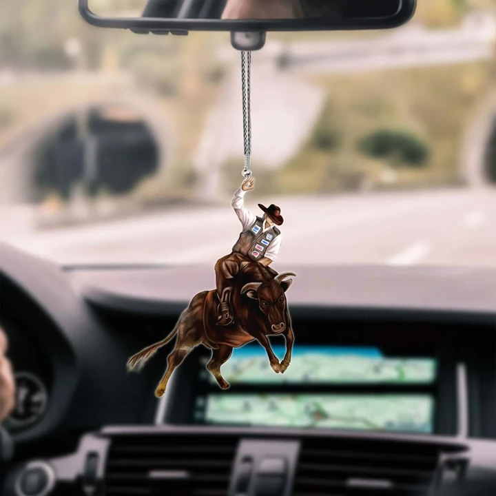 Bull Riding Unique Design Car Hanging Ornament Ver 1