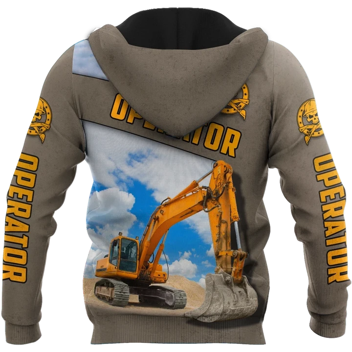 Premium Personalized 3D Printed Excavator Operator Shirts MEI