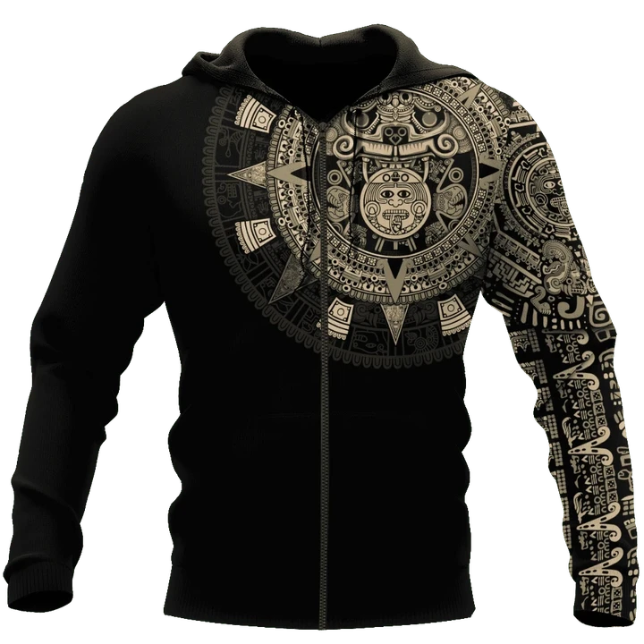 Aztec Mexico Yellow 3D All Over Printed Unisex Hoodie
