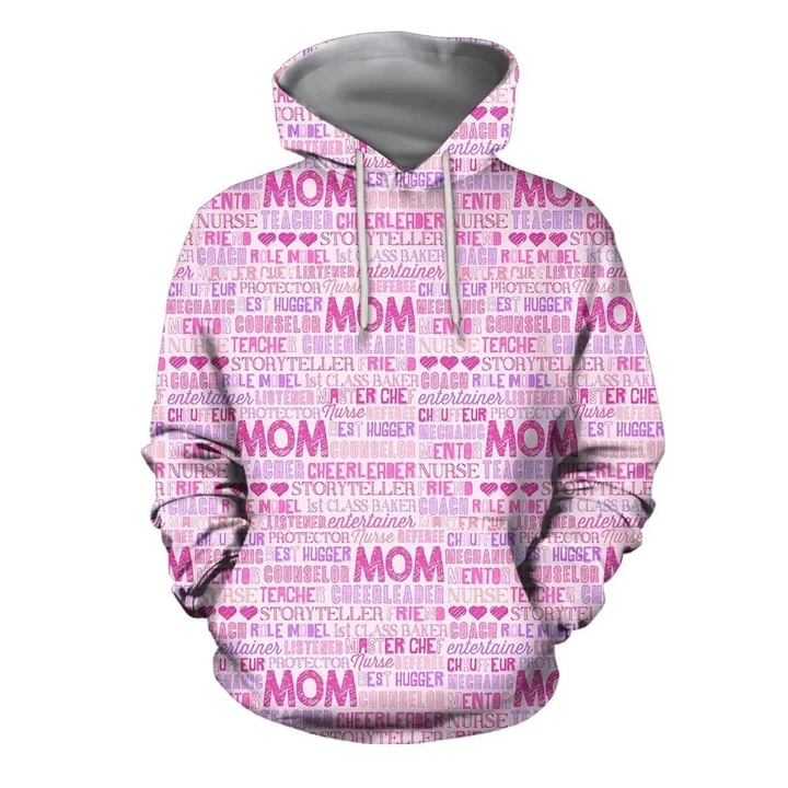 3D All Over Happy Mother's Day Quote Hoodie