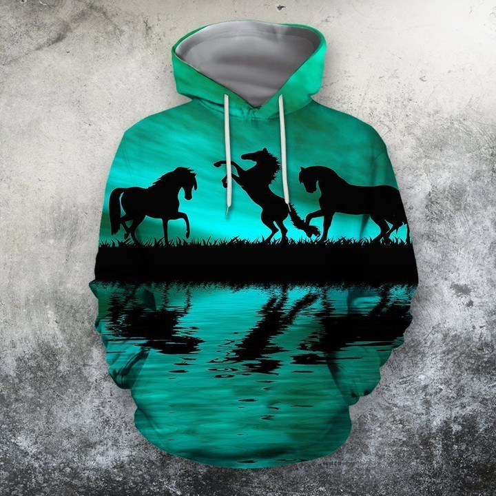 3D All Over Print  Animals Horse Hoodie NK