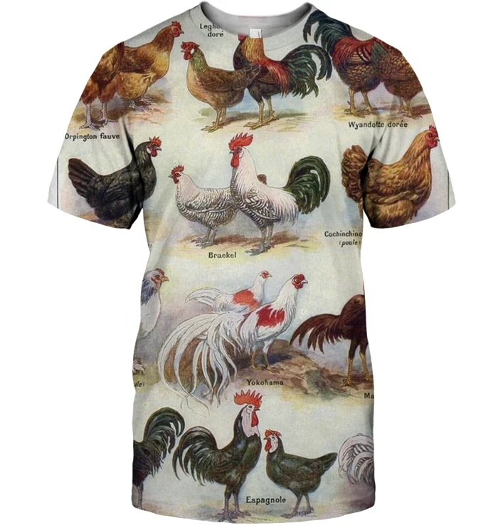 3D All Over Print Chicken Collector Shirt