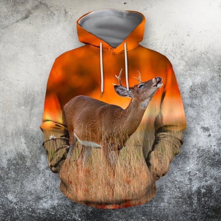 3D All Over Print Deer With Sunset Shirts