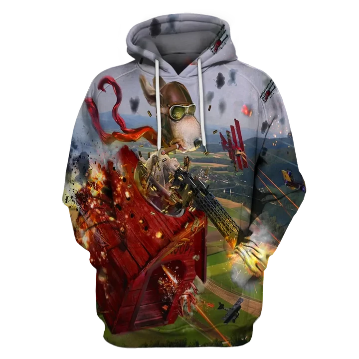 3D All Over Print Snoopy Hoodie
