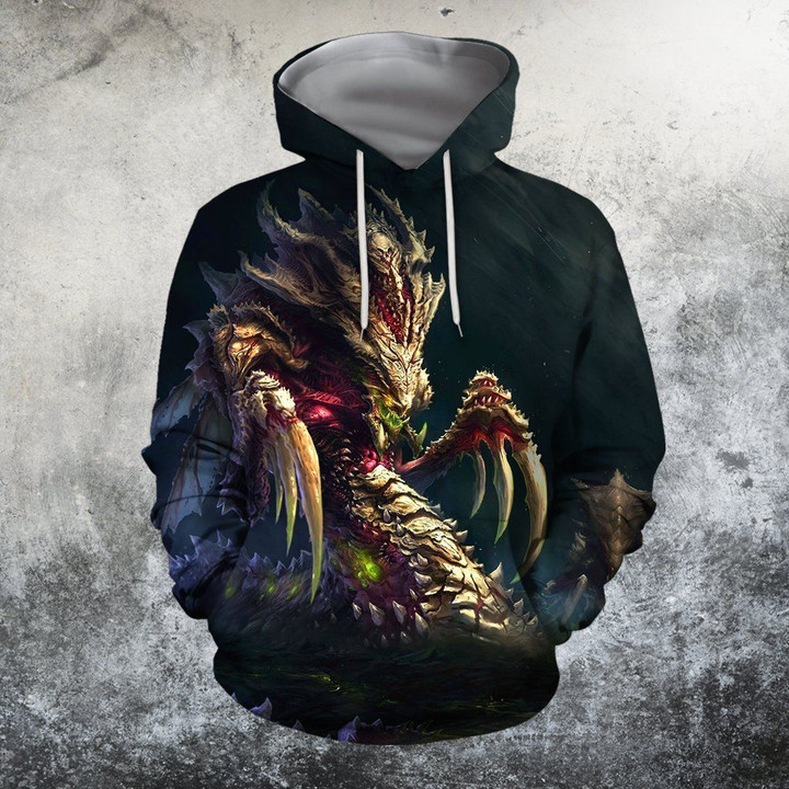 3D All Over Print Starcraft 2 Hydralisk Hoodie