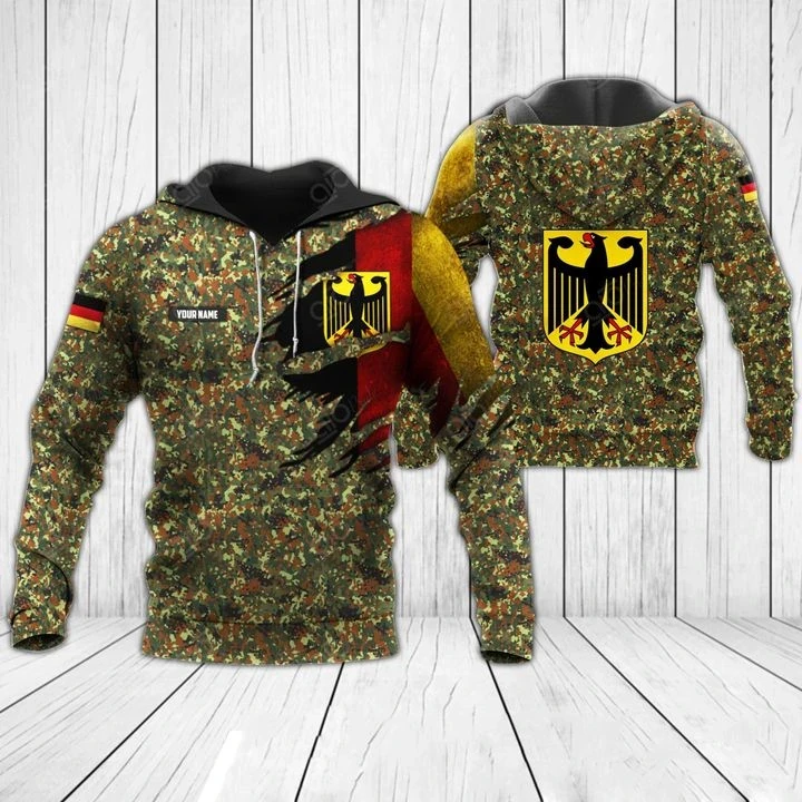 Germany Army Premium Personalized Unisex Hoodie 3D All Over Printed Camo