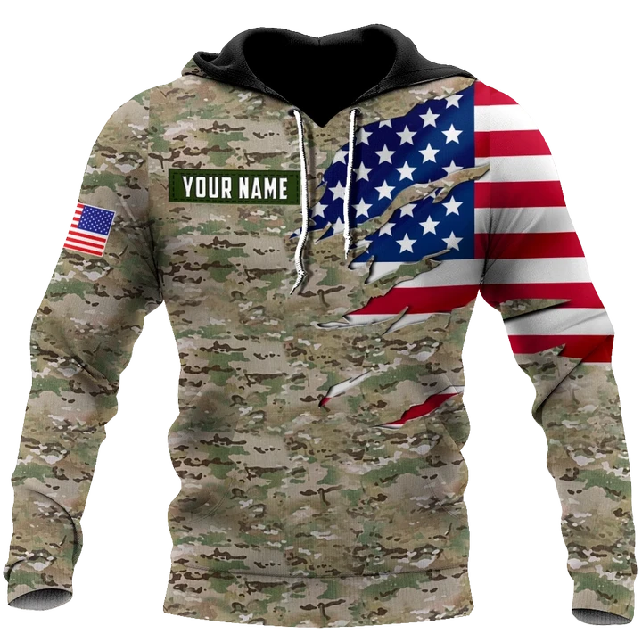 Remembrance The United States Camo Soldier 3D print shirts Proud Military