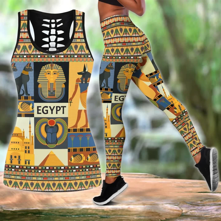 Ancient Egyptian Mythology Culture 3D print Combo Legging Tank