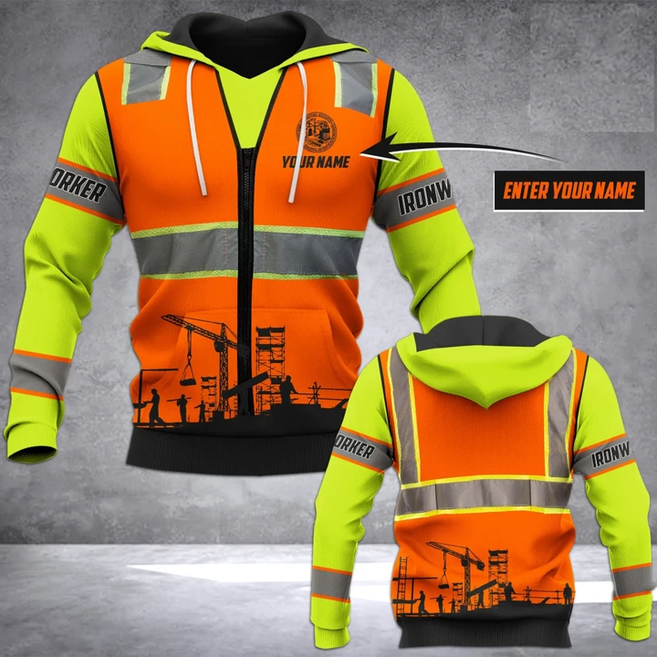 Premium 3D Print Ironworker Safety Shirts MEI