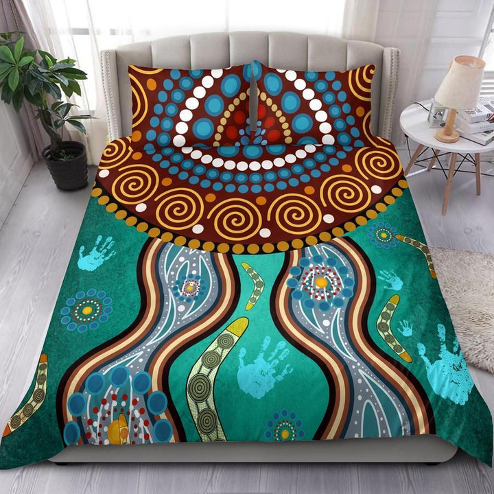 Aboriginal Duvet Cover River Australia Culture design print Bedding set