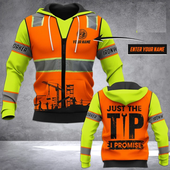 Premium 3D Print Personalized Ironworker Safety Shirts MEI