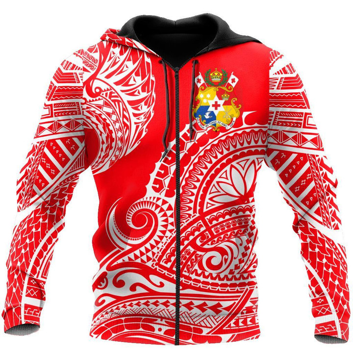 Polynesian Tonga Youthful Dynamic Style White Color Hoodie-ML-Apparel-ML-Zipped Hoodie-S-Vibe Cosy™