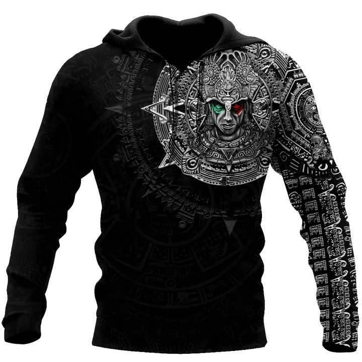 Mexico Aztec Warrior 3D All Over Printed Unisex Hoodie