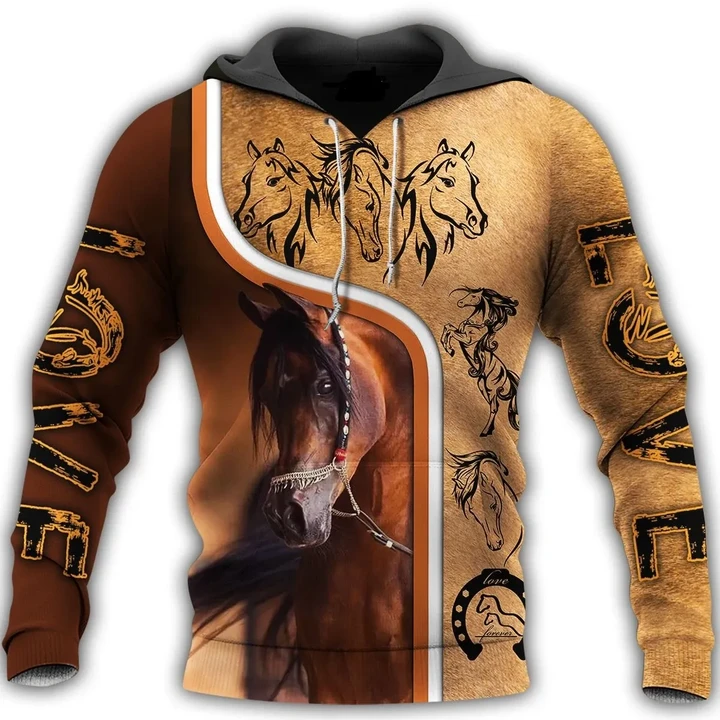 Premium Love Horse 3D All Over Printed Unisex Shirts