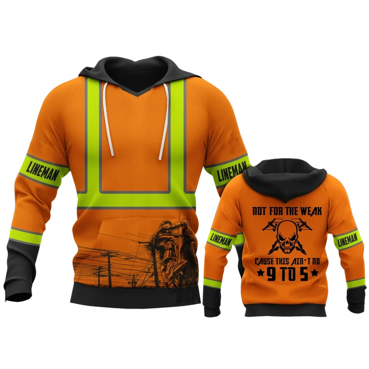 Premium 3D Print Lineman Safety Not For The Weak Shirts MEI