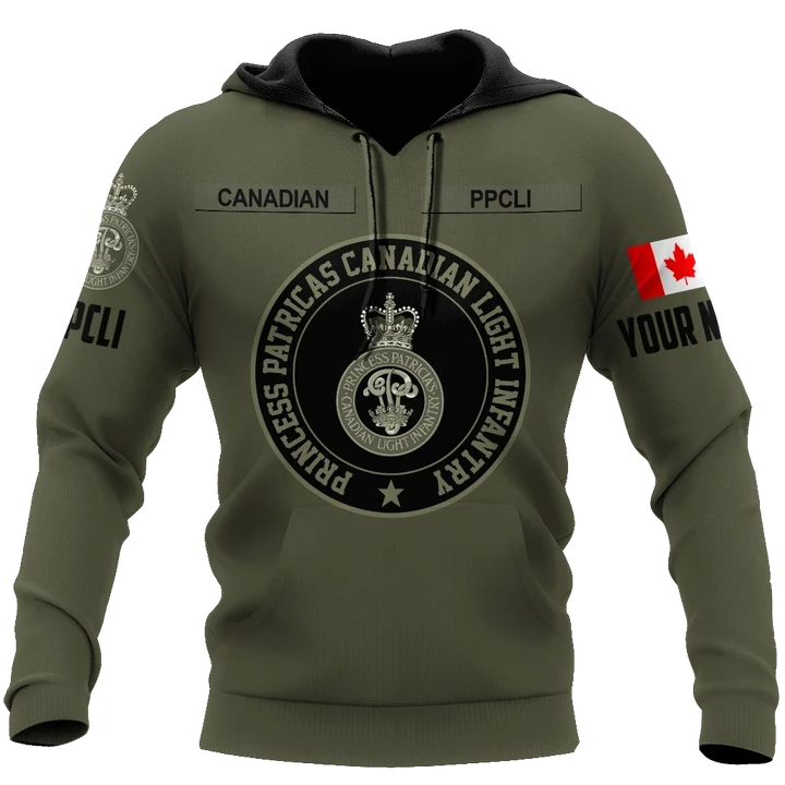 Personalized Name XT Canadian PPCLI Pullover 3D All Over Printed Shirts DA12032101