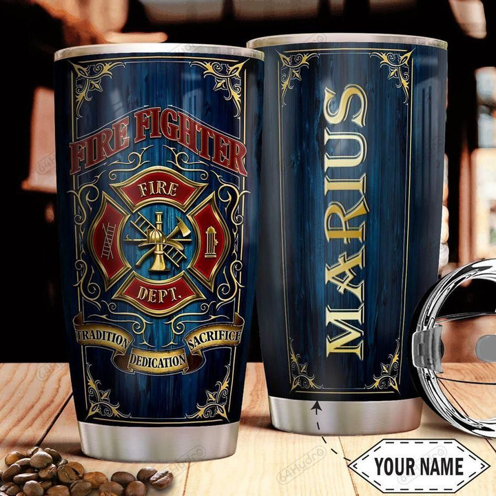 Personalized  Firefighter Customize Name Stainless Steel Tumbler 02032104.CTQH