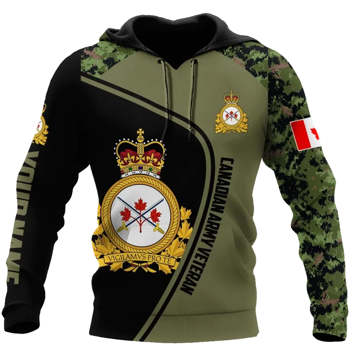 Personalized Name XT Canadian Army Veteran 3D All Over Printed Shirts DA13032107