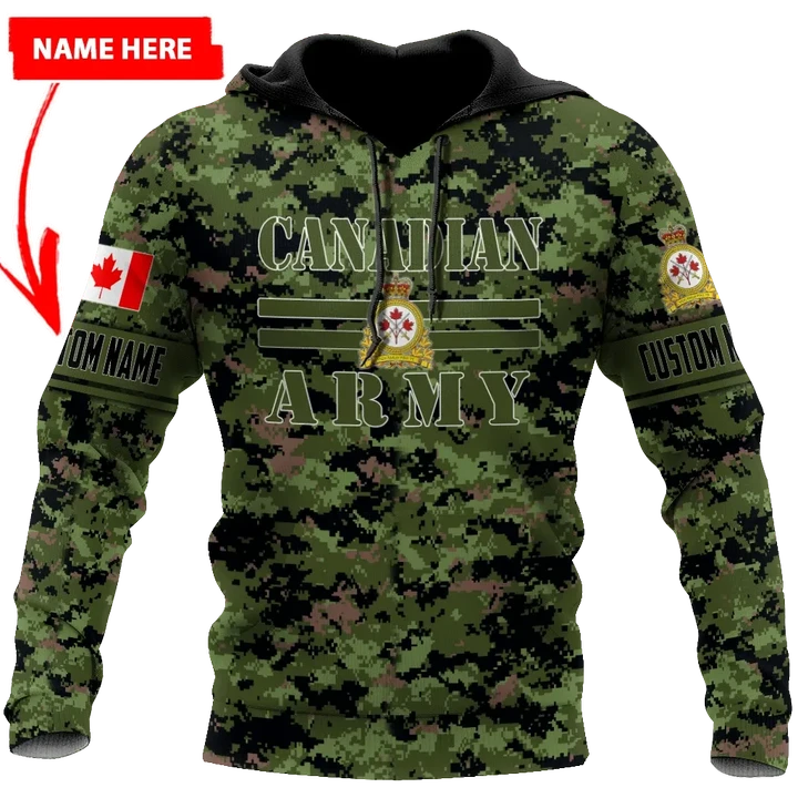 Personalized Name XT Canadian Army 3D   Printed Shirts PD12032104