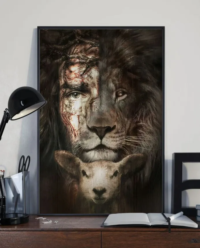 Jesus - The Lion Of Judah And The Lamb - The Perfect Combination Poster TA