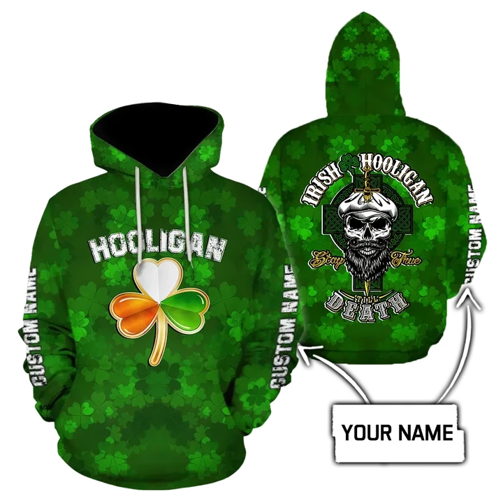 3D All Over Printed  Irish   St Patrick Day Unisex Shirts Custom Name XT