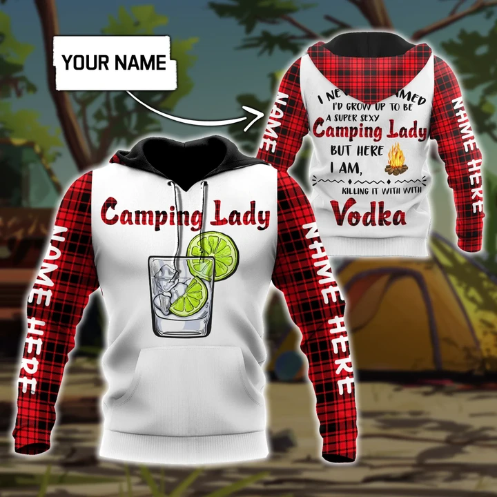 3D All Over Printed Camping  Lady Unisex Shirts Custom Name XT