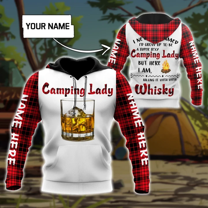 3D All Over Printed Camping  Lady Unisex Shirts Custom Name XT
