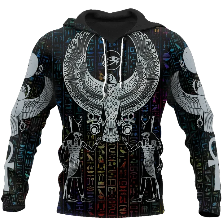 3D All Over Printed Hieroglyphics Ancient Egypt Hoodie Clothes JJ020401