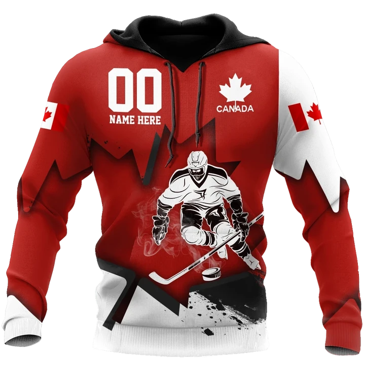 3D All Over Printed Hockey Canada Unisex Shirts Custom Name Custom number XT TNA11032101