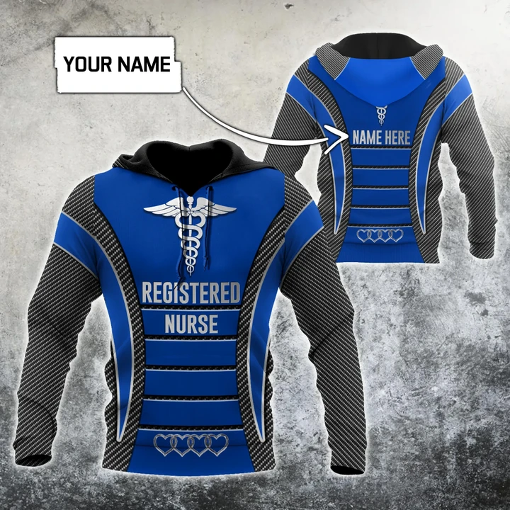 3D All Over Printed RN Nurse Unisex Shirts Custom Name XT
