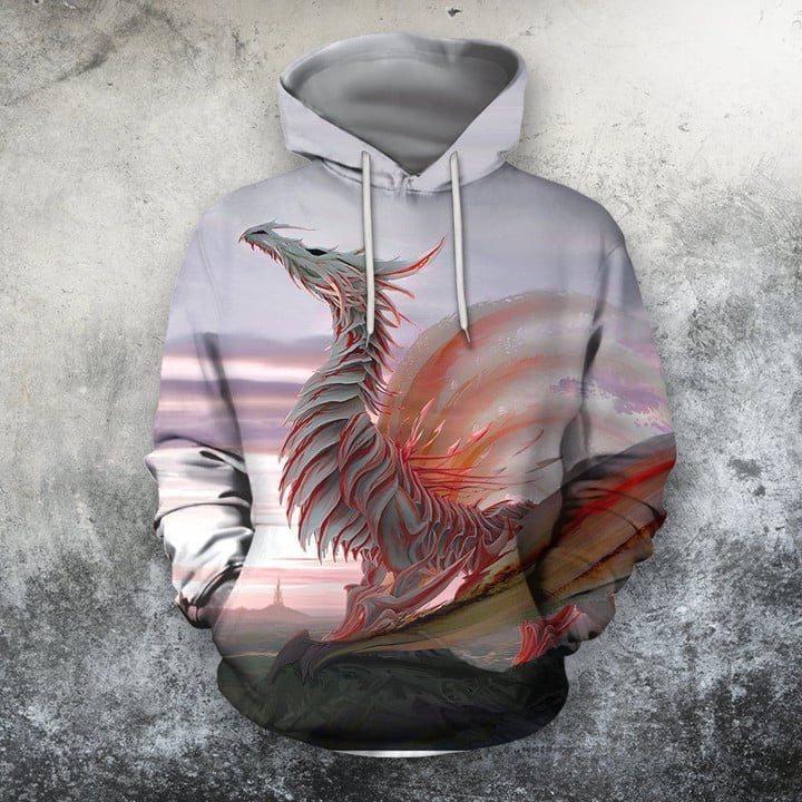 3D All Over Printing Dragons And Sunset Shirts