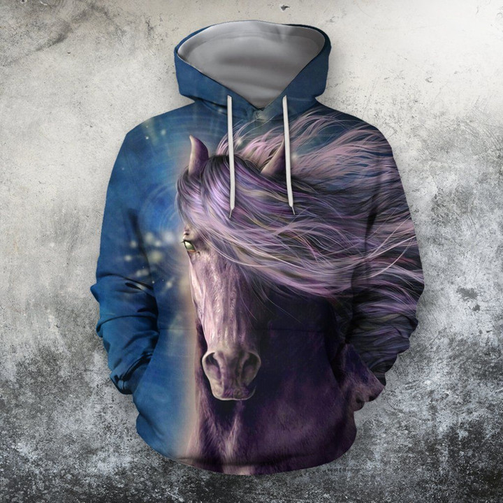 3D All Over Printing Dreamy Horse With Stars Shirts
