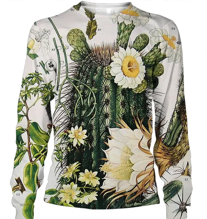 3D AOP Night Blooming Cereus_sleeve Shirt
